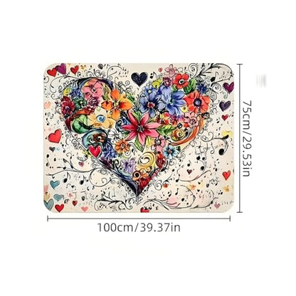 Universal Car Trunk Mat 29" x 39", Heart-Shaped Flowers All Weather Trunk Protection Cargo Liner, Durable Cargo Mat Rear Trunk Liner, Stylish Vehicle Interior Accessories Suitable for Most Car Models - color: Heart-Shaped Flowers