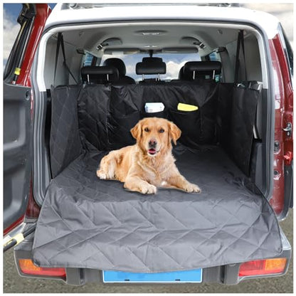 Cargo Liner for Dogs Compatible with Toyota FJ Cruiser 2007-2021, Pet Dog Trunk Cargo Liner, Waterproof Anti-Dirty Pet Cargo Cover Dog Seat Mat, with Bumper Flap Protector (Black) - color: Black