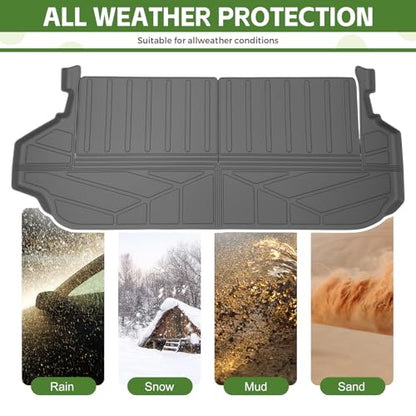 Trunk Mat for 2025 2026 Toyota 4Runner 7 Seats Gas, Rear Cargo Mat All Weather TPE Protector Trunk Liner Accessories(Not for Hybrid EV/i-Force MAX) - size: 7Seats-Trunk Mat