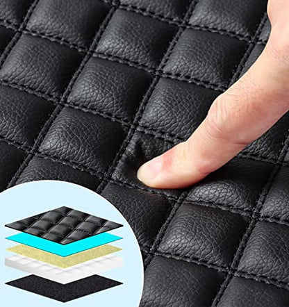 Sinvanho Thickened Center Console Armrest Cover for 2015-2025 Ford F150 Accessories, PU Leather Middle Console Protective Cover, Arm Rest Box Lid Cushion, Fits Only 40/20/40 Jump Seat Console - color: Thickened