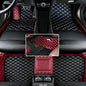 Custom Floor Mats for Audi A1, A3, A4, A5, A6, A7, A8,TT, TTS, Q2, Q3, Q5, Q7, Q8,RS3 RSQ8 S3 S4 S5 S6 S7 S8 e-tron, Q4 e-tron,All Weather Waterproof Luxury Leather (Light Brown and Black) - color: Light Brown and Black