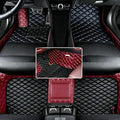 Custom Floor Mats for Audi A1, A3, A4, A5, A6, A7, A8,TT, TTS, Q2, Q3, Q5, Q7, Q8,RS3 RSQ8 S3 S4 S5 S6 S7 S8 e-tron, Q4 e-tron,All Weather Waterproof Luxury Leather (Light Brown and Black) - color: Light Brown and Black