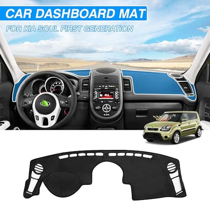 CARTIST Soul Dash Cover-Dashboard Cover for 2010 2011 2012 2013 Kia Soul No Glare Pad Dash Mat for Soul Interior Accessories[Non-Slip and Sun Protection] - size: Dash Mat for Kia Soul