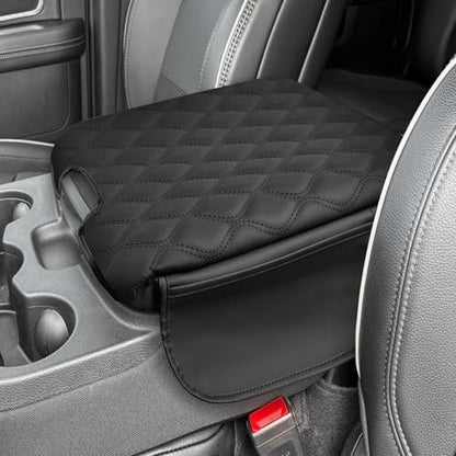 Autorder Center Console Cover for 2013-2018 Ram 1500&2013-2024 Dodge Ram 2500/3500/1500 Classic Model Accessories Armrest Cover Storage Bag Anti-Scratch Middle Console Pad Leather(Jump Seat Only) - size: 2013-2018 Dodge Ram 1500