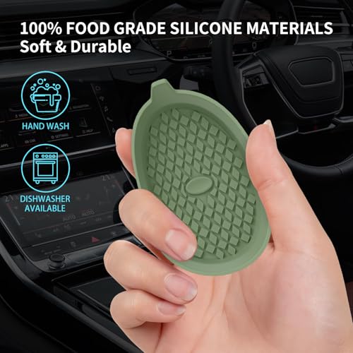 Car Cup Holder Coasters [4 Pack] Silicone Cups Mats, Automotive Universal Non-Slip Recessed Interior Accessories Olive Green - color: 4pack-olive Green