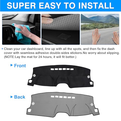 Autorder Dashboard Cover Mat for Jeep Compass 2009–2016 Accessories Dash Cover Upgrade Flannel Dash Mat Sunshade Glare UV Rays Protector - size: 2009-2016 Jeep Compass