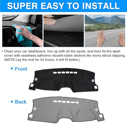 Autorder Dashboard Cover Mat for Jeep Compass 2009–2016 Accessories Dash Cover Upgrade Flannel Dash Mat Sunshade Glare UV Rays Protector - size: 2009-2016 Jeep Compass