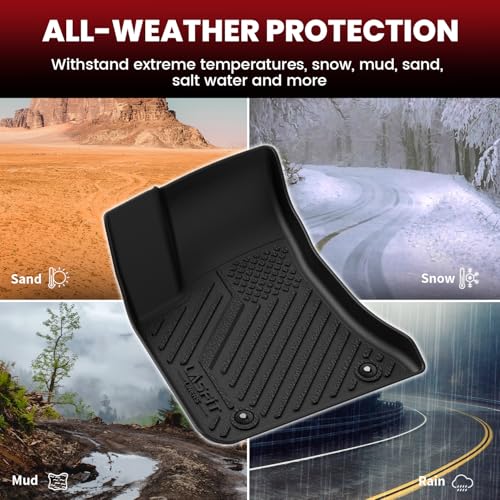 LASFIT Floor Mats & Trunk Mat for Dodge Charger 2011-2023 AWD, for Chrysler 300 2011-2023 AWD, Fit Without Subwoofer, All Weather TPE Custom Fit Car Mats Floor Liners Cargo Liner Cargo Mat Black - style: 4) Charger/Chrysler 300 | 2011-2023 |Floor Mats & T