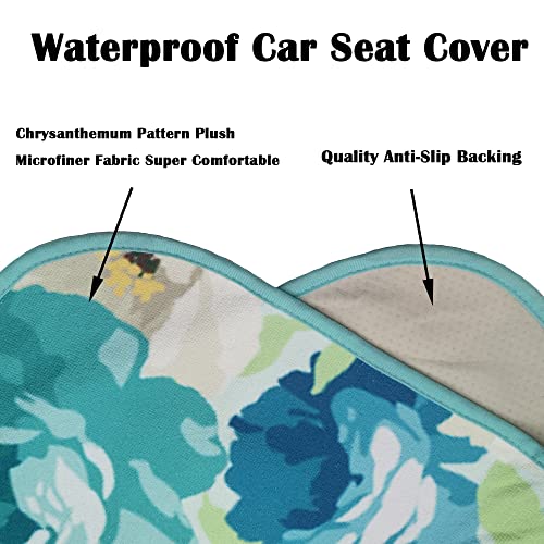 Car Seat Cover Protector Front Seats,for Gym Workout,Running,Swimming,Beach and Hiking,Waterproof Sweat Towel Bucket Seat Covers for Cars SUV Trucks (Chrysanthemum, 1Pcs)