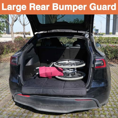 Ultra Large Rear Bumper Protector for Cars 38 x 42.5 inches SUV Cargo Liner Prevent Scratches from Suitcases and Pets Black