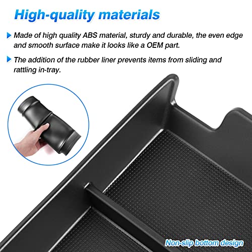 Autorder Center Console Bottom Organizer for 2023 2024 2025 Toyota bZ4X/ Subaru Solterra Accessories Lower Center Console Storage Tray - size: 2023-2026 Toyota BZ4X
