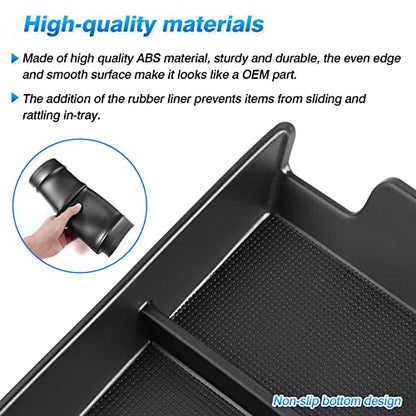 Autorder Center Console Bottom Organizer for 2023 2024 2025 Toyota bZ4X/ Subaru Solterra Accessories Lower Center Console Storage Tray - size: 2023-2026 Toyota BZ4X