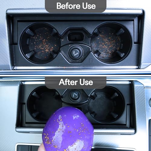 PULIDIKI Car Cleaning Gel Cleaning Putty Car Interior Cleaner Car Detailing Kit Car Cleaning Slime Car Cleaning Supplies Car Accessories Gifts for Men Women Purple - color: Purple