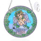 Stained Glass Angel Suncatcher Window Hanging Ornament for Home and Garden Decor 100% Real Glass with Elegant Angel Design Gift for Mom and Loved Ones.