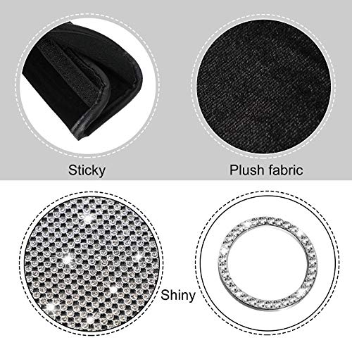 5 Pack Bling Seat Belt Covers Rhinestones Car Seat Belt Strap Shoulder Pad for Women with Crystal Diamond Soft Rhinestone Start Button Universal Interior Accessories for Car SUV