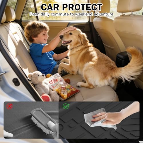 All Weather Floor Mats & Cargo Liner Set for Toyota RAV4 Hybrid 2026(Not for Limited with Subwoofer), TPE Custom Fit Floor Liners with Cargo Mat & Backrest Cover, Full Coverage Interior Protection - size: for rav4 2026+