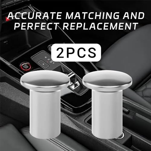 2 Pcs Turn Knob Drift Button, E-Brake Handle Handbrake Emergency Cover, Hand Spin Turn Lever Knob Lock Button, Aluminum Replacement Car Accessories Compatible with GT86, FRS, BRZ
