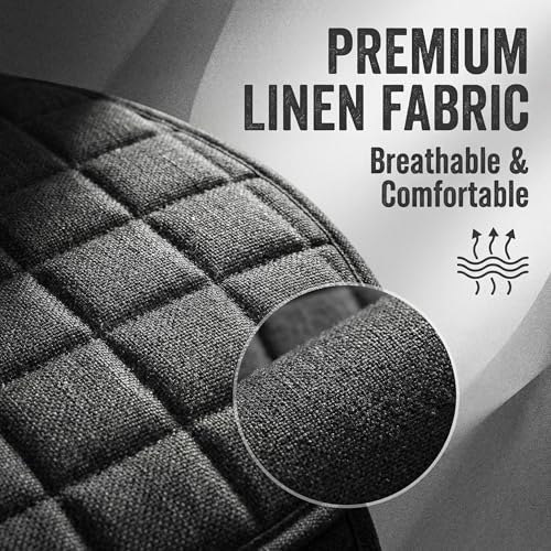 Linen Car Seat Covers, Bottom Seat Covers for Car,Car Seat Cushion,Car Seat Pad[Black] - color: Plaid Black
