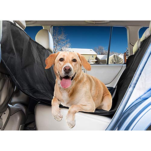 Furhaven Universal Water-Resistant Polycanvas Hammock-Style Backseat & Cargo Area Protector - Black, One Size
