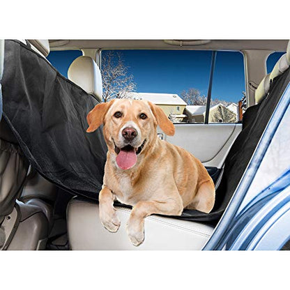 Furhaven Universal Water-Resistant Polycanvas Hammock-Style Backseat & Cargo Area Protector - Black, One Size