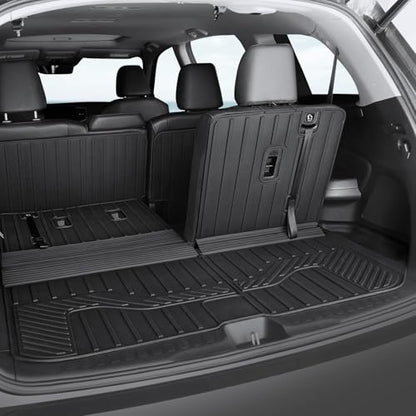 Floor Mats for Honda Pilot 2022-2016, All Weather Floor Mats Trunk Cargo Liner with Backrest Protectors and Door Sill Guards Accessories, Full Coverage Set for 8 Seats (Not Fit Elite Model) - style: For Honda Pilot | 2016-2022