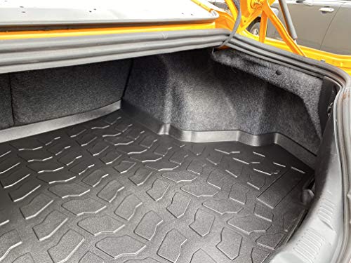 Premium Cargo Liner for Ford Mustang 2015-2023 - 100% Protection - Custom Fit Car Trunk Mat - All-Season Black Cargo Mat - 3D Shaped Laser Measured Trunk Liners for Ford Mustang 2015-2023
