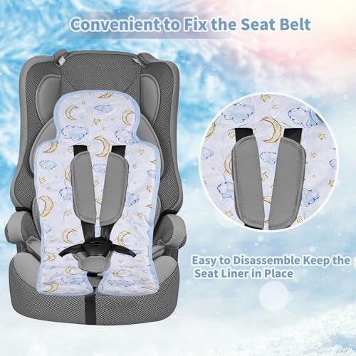 Miracle Baby Gel Car Seat Cooling Pad, Baby Stroller Ice Cooler Mat Summer Cooling Seat Liner for Babies(1 Pack) - color: Moon
