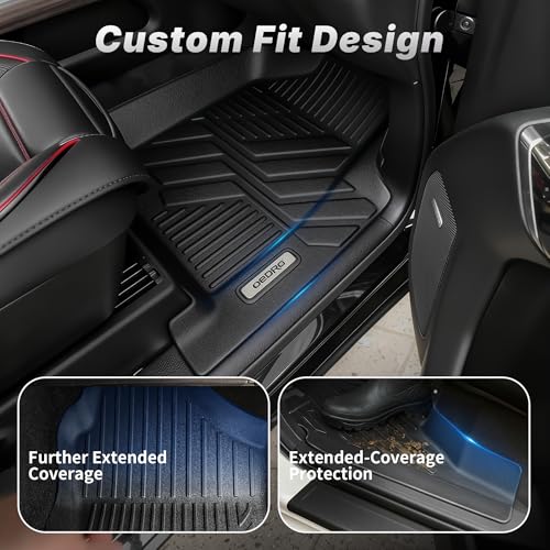 OEDRO Floor Mats Fit for Toyota Tacoma 2024 2025 2026 Double Cab Auto Trans (NOT for Hybrid), Custom TPE All Weather Floor Liners for Tacoma TRD/SR/SR5/limited Car Front&Rear 2 Row Mats - style: 2024-2026 Double Cab