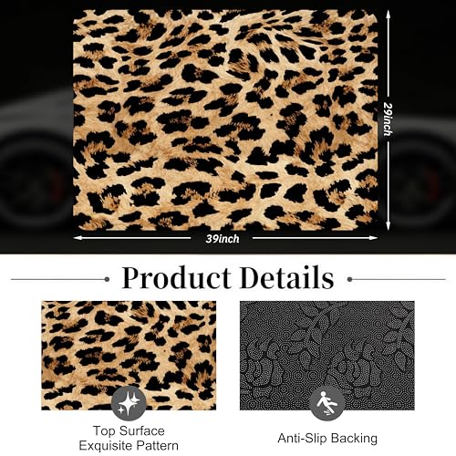Car Trunk Mat - Universal Size 29" x 39", Leopard Print Pattern Cargo Liner, Car Accessory for SUVs/Sedan/Wagons, Durable Protective Mat, Trunk Liner for Families/Travel Enthusiasts - style: Leopard Print-6
