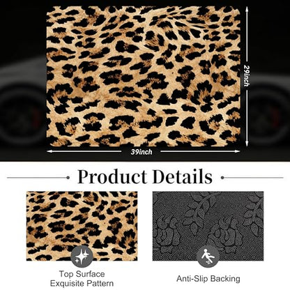 Car Trunk Mat - Universal Size 29" x 39", Leopard Print Pattern Cargo Liner, Car Accessory for SUVs/Sedan/Wagons, Durable Protective Mat, Trunk Liner for Families/Travel Enthusiasts - style: Leopard Print-6
