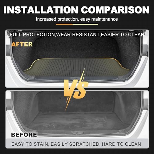 Floor Mats & Cargo Liner for 2020-2026 Nissan Sentra All Weather TPE Protection Floor Liners Full Set with Trunk Mat for 2021 2022 2023 2024 2025 2026 Sentra Accessories - style: 13)20-25 Sentra Floor & Cargo Mats