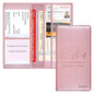 Car Insurance and Registration Holder, 9.5 x 5 Inch PU Leather Vehicle Glove Box Organizer Wallet Case for Insurance Card, Driver License, Paperwork - Rose Gold - color: RoseGold