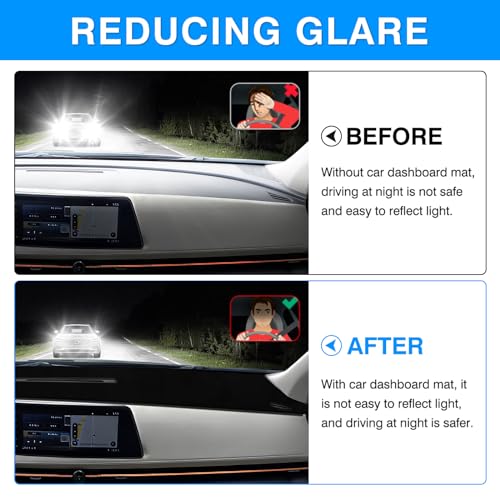 Autorder Dashboard Cover Mat for 2023-2025 2026 Nissan Ariya Accessories Dash Cover Upgrade Velvet Dash Mat Sunshade Glare UV Rays Protector(with HUD) - size: For Nissan Ariya 2023-2026