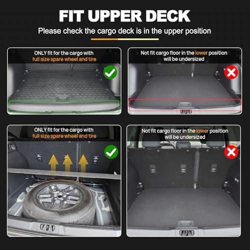 Cargo Liner and Backrest Mat for Ford Bronco Sport 2021-2026 - Custom Fit All Weather Trunk Mat Seat Back Cover Car Interior Accessories Protection Rear Cargo Mat