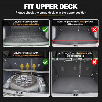 AOMSAZTO Cargo Liner Custom Fit for Ford Bronco Sport 2026 2025 2024 2023 2022 2021- All Weather Protection Automotive Trunk Floor Mat - Waterproof Cargo Mat for Bronco Sport
