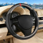 Black & Grey Carbon Fiber Leather Steering Wheel Cover, Microfiber Leather, Anti-Slip, Breathable, Universal Fit for 14.5–15 in Steering Wheel Cover for Men Women - color: Splicing Carbon Fiber - Black and Grey