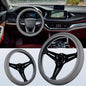 Elastic Steering Wheel Cover Gray Universal 14-15 inch Steering Wheel Covers Soft Microfiber Leather Breathable Anti-Slip Durable Car Accessories Fit for Suvs, Vans, Trucks - color: Gray02