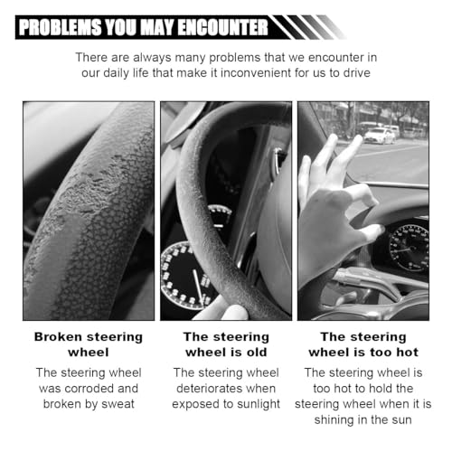 Car Steering Wheel Cover Sun Shade, Anti-Heat Steering Wheel Protector, Universal 18 Inch Auto Steering Wheel Sun Block Cover, Steering Wheel Shield Accessories for Most Car Truck SUV (Black) - color: Black