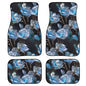 Crystal Rose Car Rubber Floor Mat Blue Crystal Rose Flower 4PCS Front and Rear Mats Rubbers Non Slip Floor Mats Heel Pad Art Aesthetics Designer Fit for SUV Van Truck - color: Blue Crystal Rose