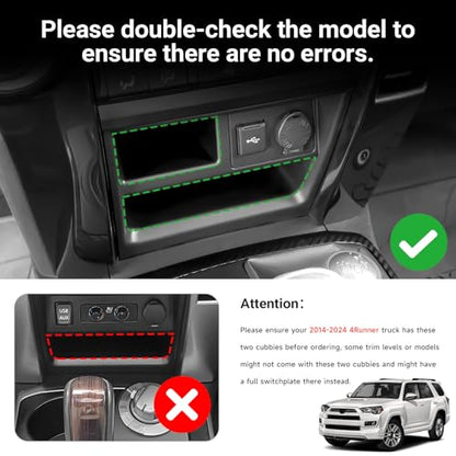 Hellet 4PCS Center Console Organizer Compatible with Toyota 2014-2020 2021 2022 2023 2024 4Runner Interior Accessories Hidden Storage Drawer Box - size: for Toyota 2014-2024 4runner (4PCS)