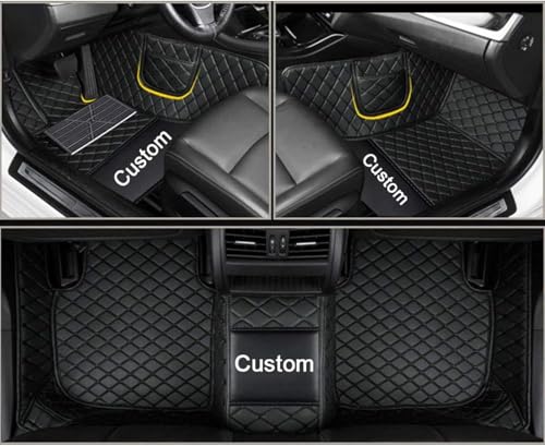 Floor Mats for Cars, All-Weather Mats, Waterproof Trim-to Fit Automotive Floor Mats for 99.9% Cars Sedan Trucks SUV, Custom Floor Liner Car Accessories (Coffe Black Beige) - color: Coffe Black Beige