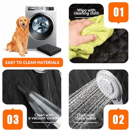 All-in-One Heavy Duty Waterproof Scratch-Proof Dog Back Seat Cover Hammock with Side Flaps, Adjustable & Portable, Easy Install for SUV/Trucks, Compatible with Child Car Seat - Black - color: Black
