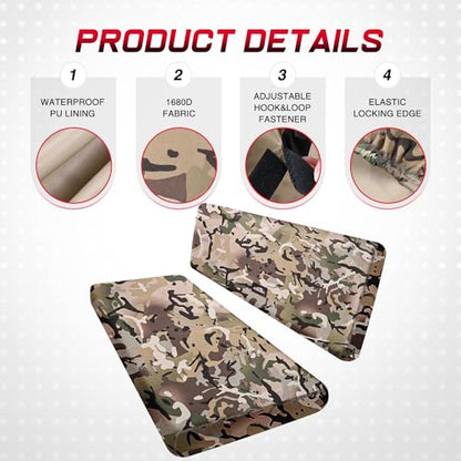 Mule Seat Cover, UTV Front Bench Seat Cover Fit for Mule 3000 3010 3020 4000 4010 2001-2024,1680D Oxford Fabric Waterproof Camo
