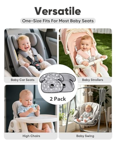 2 Pack Waterproof Baby Piddle Pads Carseat Potty Training Car Seat Protector, Waterproof Infant Car Seat Liner Cover to Prevent Pee, Leakproof and Washable (Gray Star) - color: Gray Star