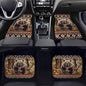 Car Mat Aztec Bear Auto Front & Back Floor Carpet,4 Pcs Non Slip Anti-Dirty Foot Pad Rug Automotive Interior Accessories - color: Aztec Bear