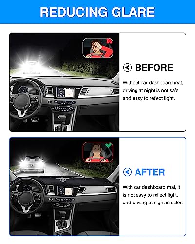 Autorder Dashboard Cover Mat for 2017-2022 Kia NIRO Accessories Dash Cover Flannel Dash Mat Sunshade Glare UV Rays Protector - size: 2017-2022 Kia NIRO