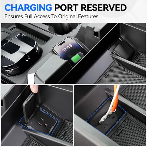 2PCS Center Console Organizer tray and Armrest Storage for 2023-2026 Chevy Silverado/GMC Sierra 1500 Accessories, 2024-2026 Silverado/Sierra 2500HD 3500HD(Only Fit Console with Bucket Seat) - style: 22-26 Silverado1500&24-26 2500HD/3500HD