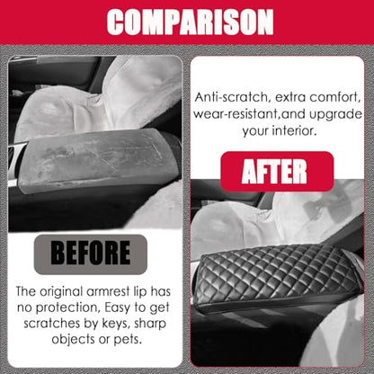 Center Console Armrest Cover for Toyota Prius 2004 2005 2006 2007 2008 2009 - Middle Console Lid Protector Cover for Toyota Prius Interior Accessories - size: 6) 04-09 |Prius| Black, +Thick Size