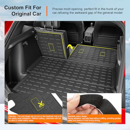 powoq Floor Mats Compatible with 2024-2026 Chevy Trax Trunk Mat with Backrest Mat TPE Floor Liner Replacement for 2024 2025 2026 Chevy Trax Accessories (Trunk Mat with Backrest Mat+Floor Mats) - size: Compatible with Chevy Trax | 2024-2026