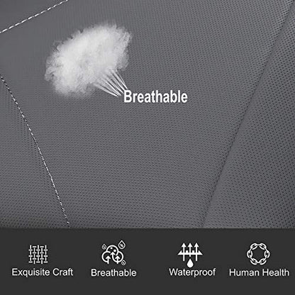kingphenix Car Seat Cover: Easy to Install, Fits Most Cars, Vans, Trucks, and SUVs – Gray - color: Gray